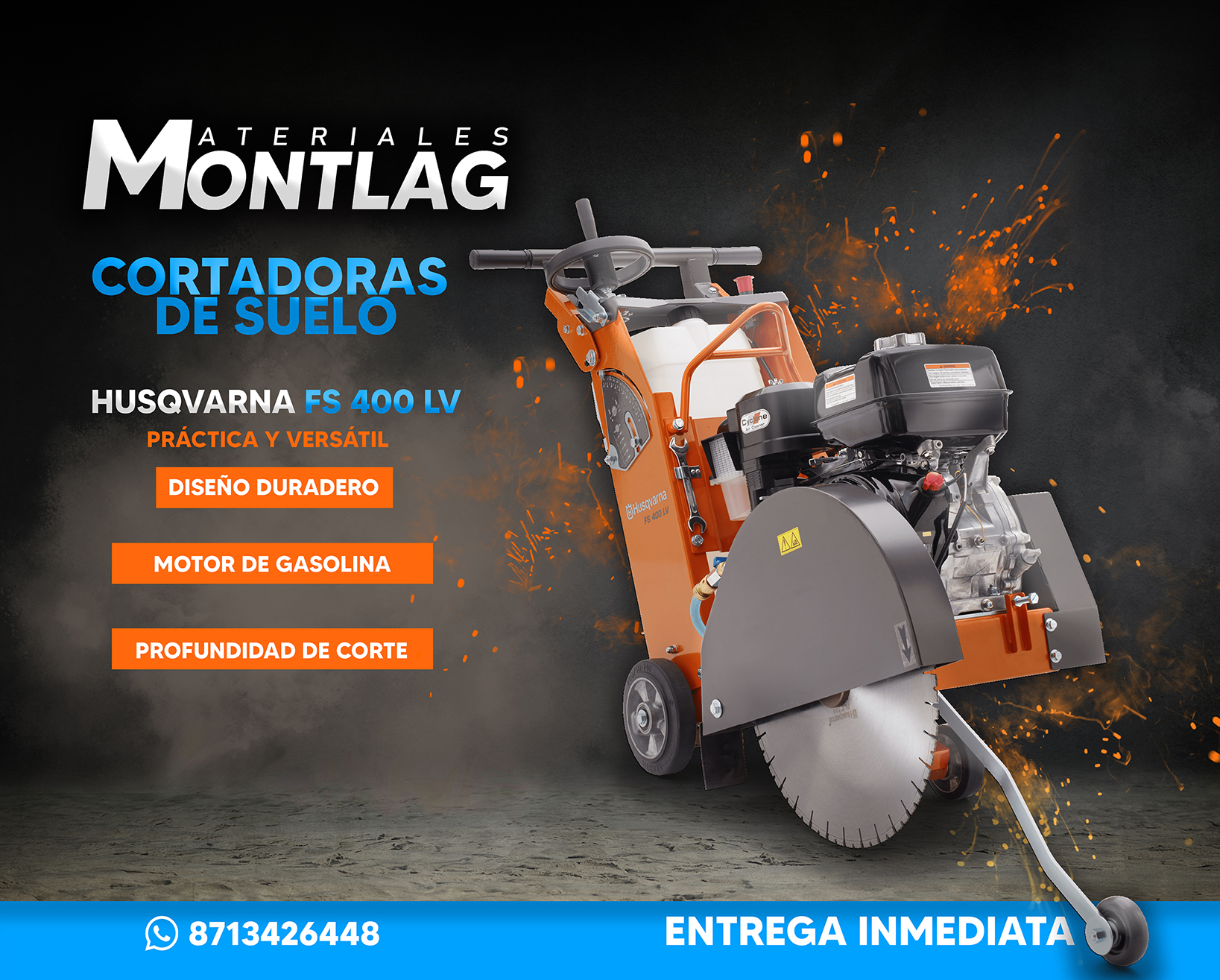 Materiales Montlag - CORTADORA  DE SUELO  FS400 LV